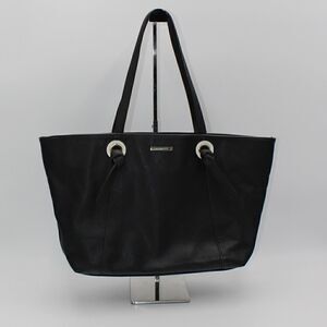 Black Liz Claiborne tote bag with white accents